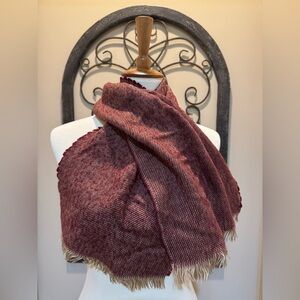 🛍️ 3/$21 | Vintage Winter Scarf, Burgundy Acrylic Winter Scarf